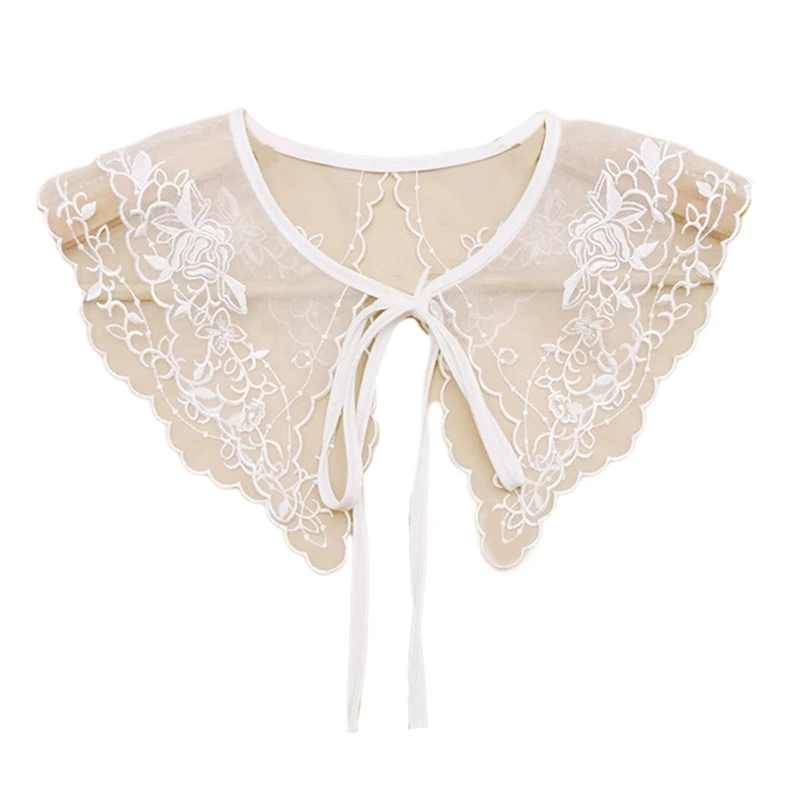 

False Collar Vintage Hanfu Collar Style Embroidery Collar Dickey Collar