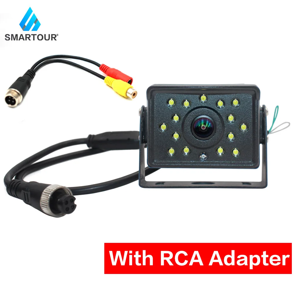 

Car LED Night Vision Camera AHD CCD Bus Rear View Camera HD for Truck Trailer 170 Deg Fisheye Reversing Camera Auto Accessories
