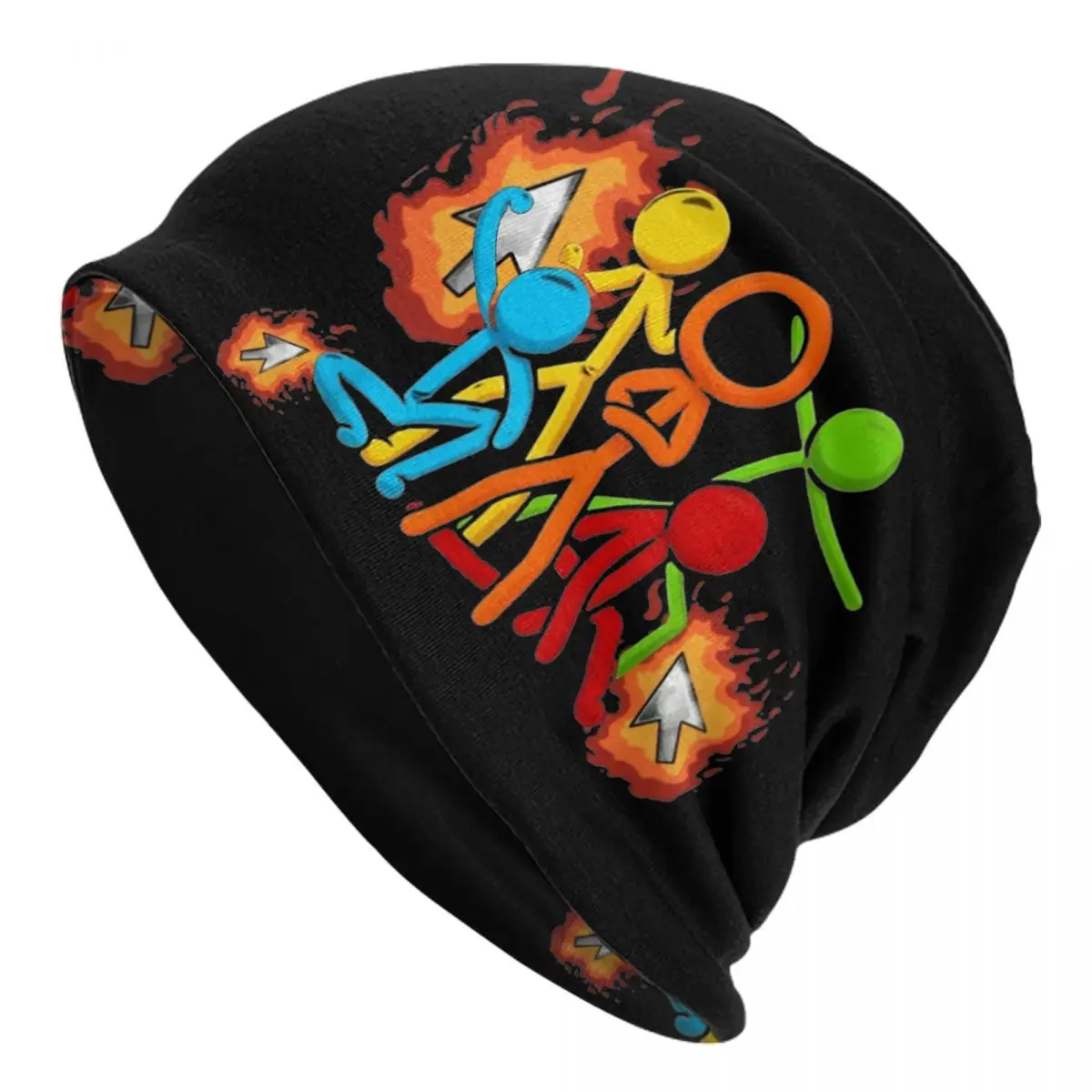 Alan Becker Five Stick Figures Fire Mouse Pickaxe Капот Шапки Хип-хоп Уличные шапочки Skullies Весенние