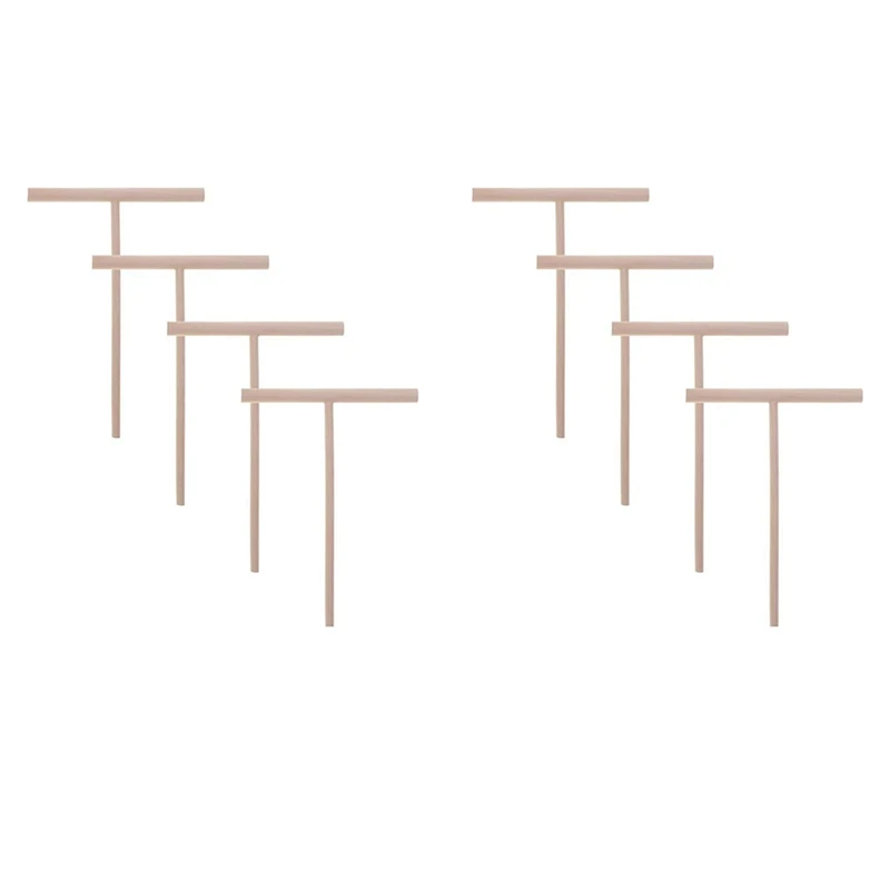 

8Pcs T Shape Crepe Maker Pancake Batter Wooden Spreader Stick, Wooden Crepe Tools,Crepe Spreaders For Making Crepes