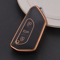 tpu car key case for vw volkswagen golf 8 mk8 2020 skoda remote control protector cover skin 3 button smart keychian holder