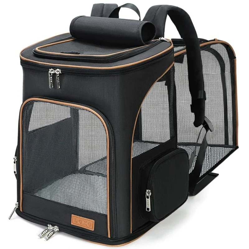 

New Breathable Pet Backpack Small and Medium-sized Dogs and Cats Go Out Backpack Can Be Expanded Travel Essential Artifact