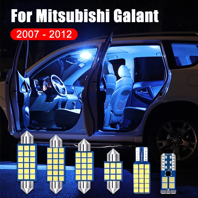 

Для Mitsubishi Galant 2007 2008 2009 2010 2011 2012 5 шт. 12 В Автомобильные светодиодные лампы Внутренняя купольная лампа для чтения лампы для багажника аксессуа...