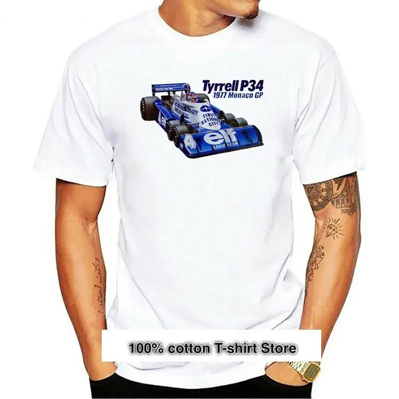 

Camiseta de diseño deportivo de carreras, camisa Unisex, color blanco, Tyrrell P34 Grand Prix Car Coaster, 1