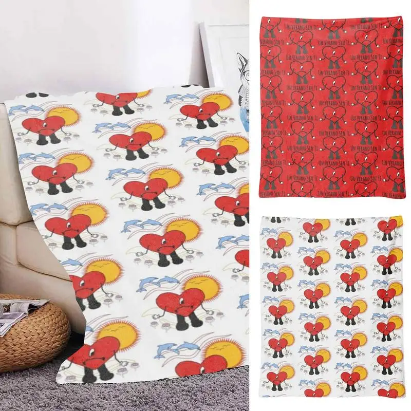 

Одеяло с холстом Un Verano Sin Ti Singer, плюшевое покрывало с принтом, плед для спальни, портативное одеяло, теплое постельное белье