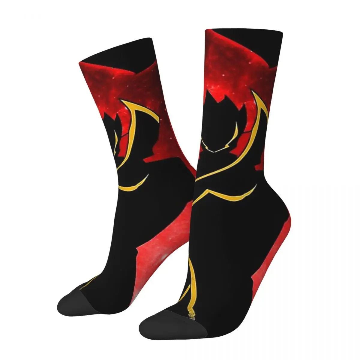 

Hip Hop Retro Handsome Crazy Men's Socks Unisex Code Geass Japanese Mecha Anime Harajuku Seamless Printed Crew Sock Boys Gift