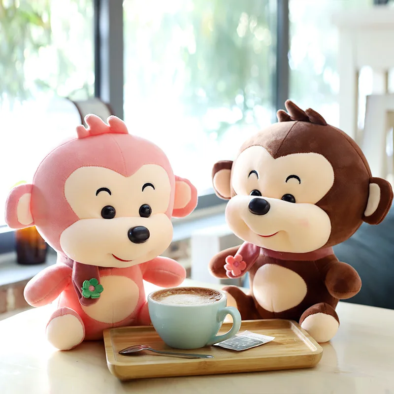 

24/30/38/45cm Monkey Plush Dolls Baby Cute Animal Dolls Soft Cotton Stuffed Home Soft Toys Sleeping Mate Stuffed Toys Kawaii