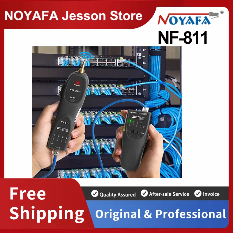 

NOYAFA NF-811 Network Cable Tester RJ45 RJ11 Telephone Wire Detector Fault Locator Pressure and Burn Resistant 60V Toner