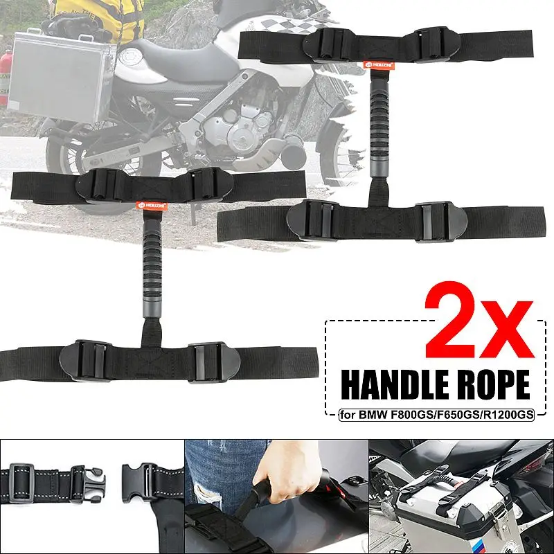 

Side Box Handle Universal Alloy Side Box Pannier Handle Rope Belt for BMW R1200GS LC ADV ADVENTURE F700GS F800GS ADV
