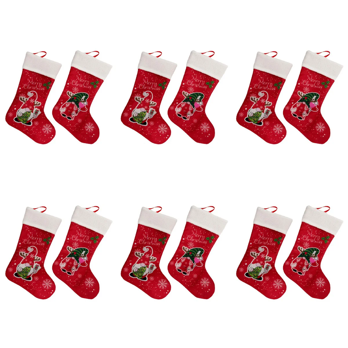 

Christmas Stockings Gnome Stockingsanta Socks Cute Pendant Redfamily Swedish Hanging Traditional Candydecor Fancy Gifts Prop