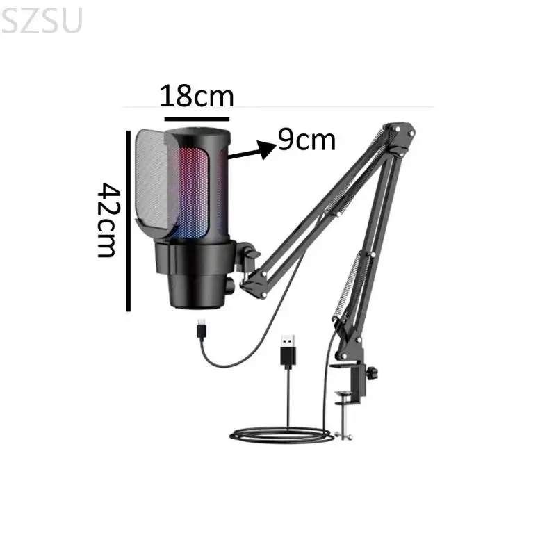 SZSU Комплект кронштейнов USB-штанги с улучшенным шумоподавлением для потоковой передачи подкастов (art.: 3920da31b4baf) - 3920da31b4baf