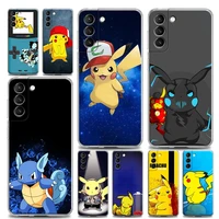 pokemon anime pikachu phone case for samsung s9 s10 4g s10e s20 s21 plus ultra fe 5g m51 m31 m21 silicone case cover pikachu