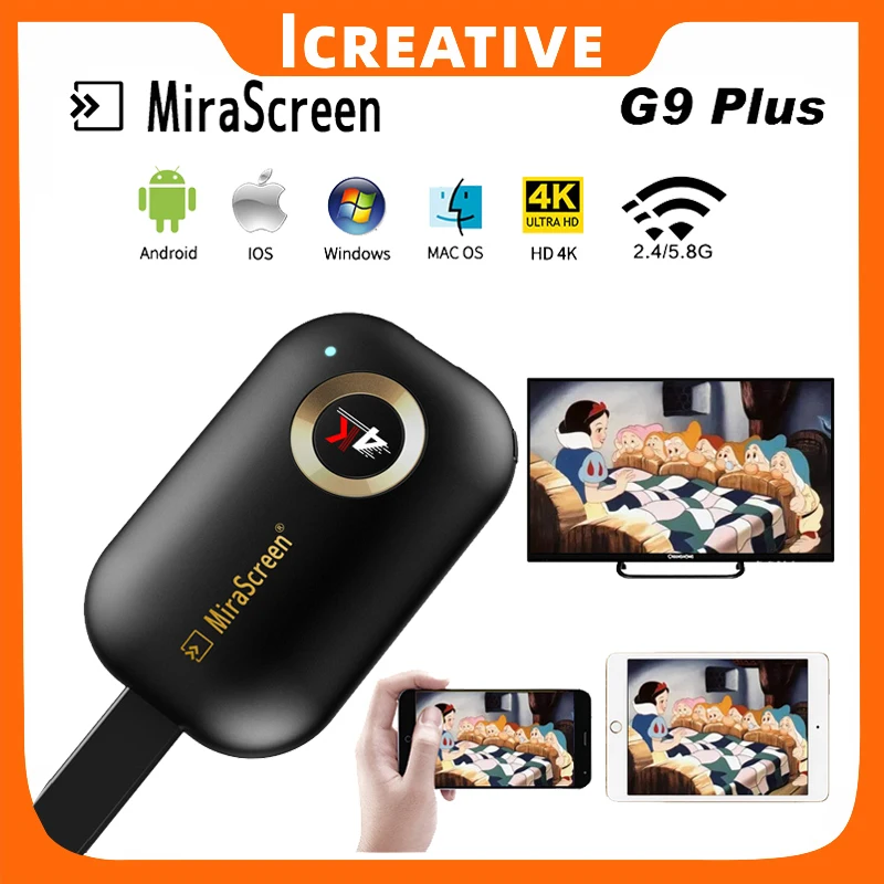 

4K TV Stick G9 Plus 2,4G/телефон, совместимый с Mirascreen