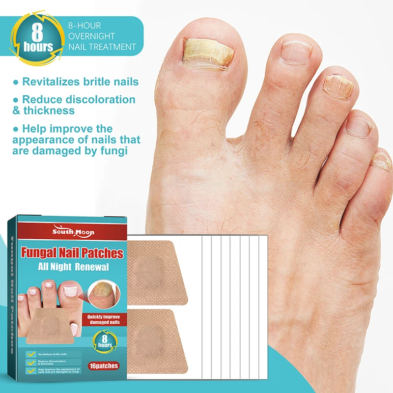

16PCS Fungal Nail Patches Ingrown Toenail Corrector Stickers Repair Grey Nails Thickening Nail Paronychia Treatment Nail Care