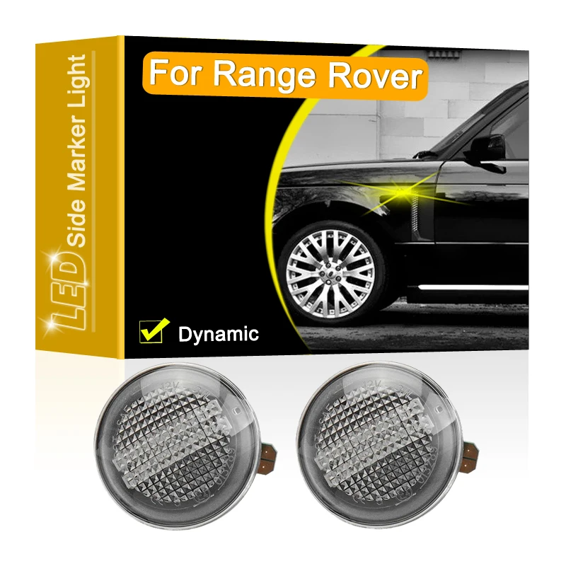 

12V Clear Lens Dynamic LED Side Marker Lamp Assembly For Land Rover Range Rover L322 02-12 Sequential Blinker Turn Signal Light