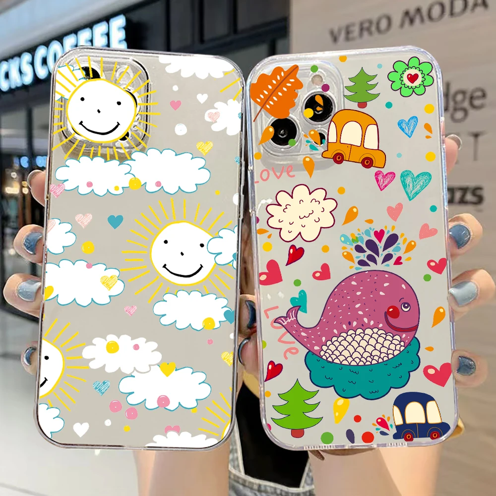 

Cute Cartoon Animals Funda Back Casetify Silicone Cover Coque Soft Etui Black Celular