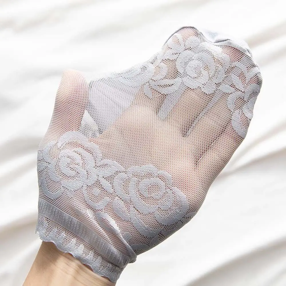 

Summer Women's Sexy Flower Lace Socks Breathable Mesh Transparent Boat Socks Non-slip Invisible Lolita Socks
