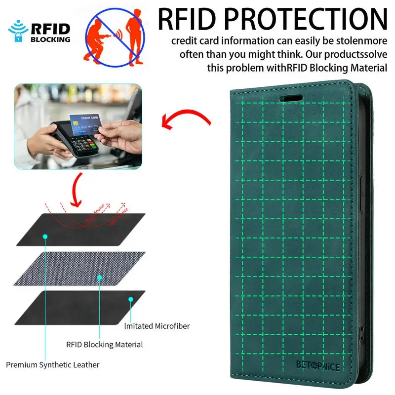 Фото Роскошный чехол для Motorola Moto Edge 60 Neo 5G 2025 с защитой на 360 градусов RFID Funda Moto Edge 50 Fusion 60s Edge60 Pro 50 Neo Flip Cover №3