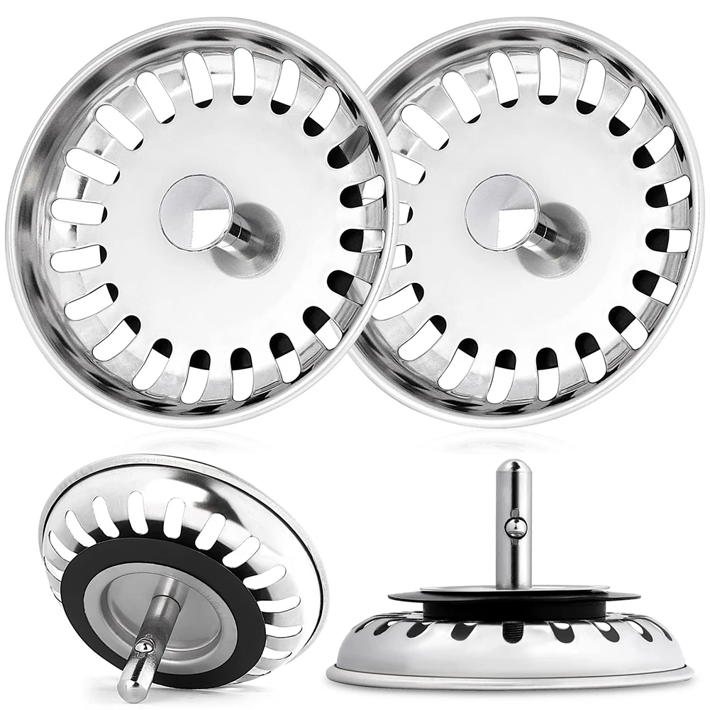 

Stainless Steel Replacement Strainer 80/82/84mm Kitchen Water Basin Sink Drainer Strainer Leach Basket Waste Plug Stopper Filter