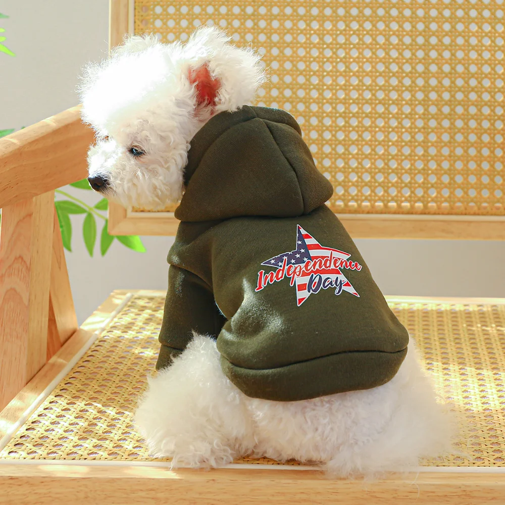 Small Dog Hoodie Spring Autumn Fashion Designer Pullover Pet Cute Soft Clothes Puppy Cartoon Sweatshirt Poodle Maltese Chihuahua