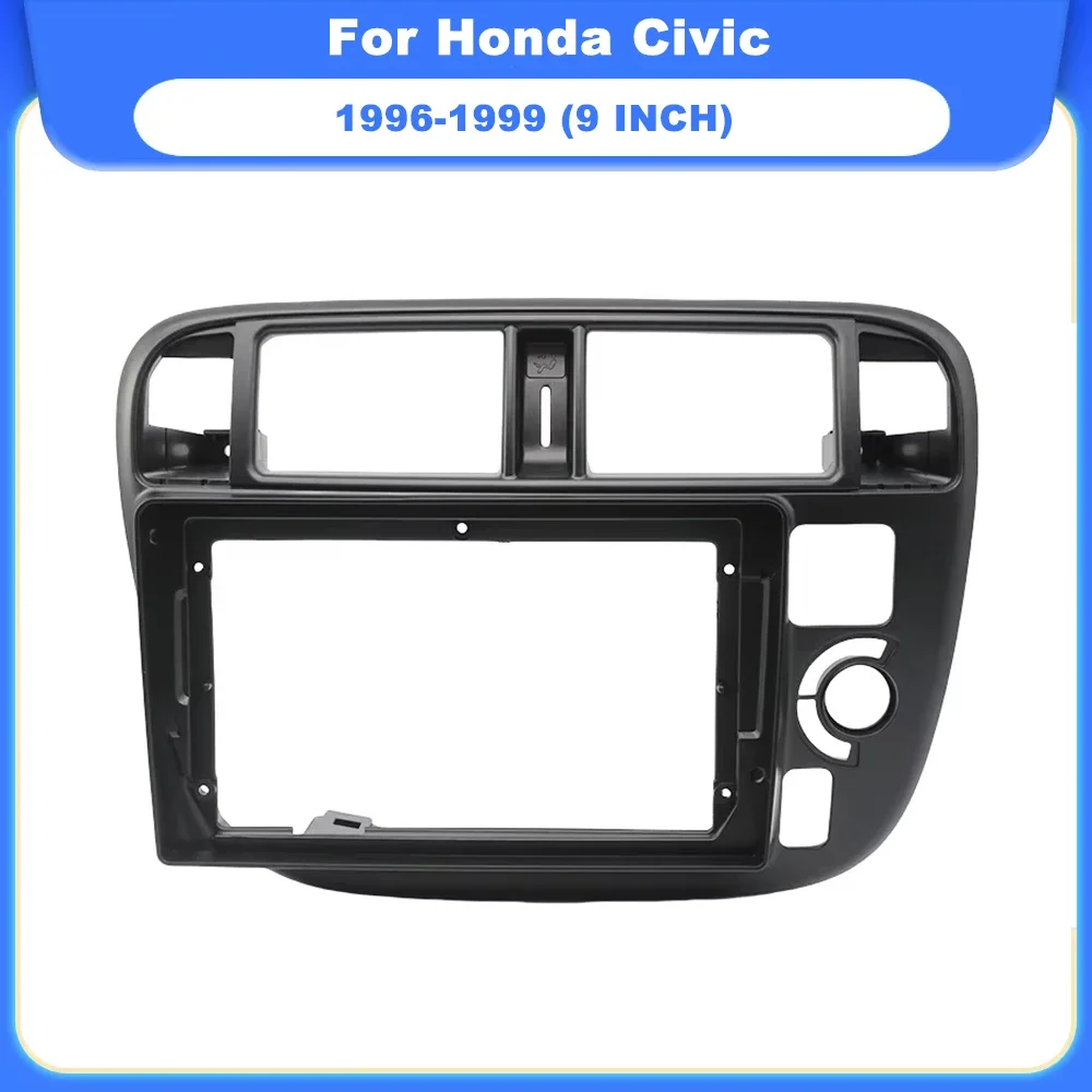 Фото 9-дюймовый автомобильный радиоприемник для Honda Civic 1996 1997 1998 1999 Auto Android MP5 Player Panel Frame 2Din Head Unit Stereo Dash Cover №3