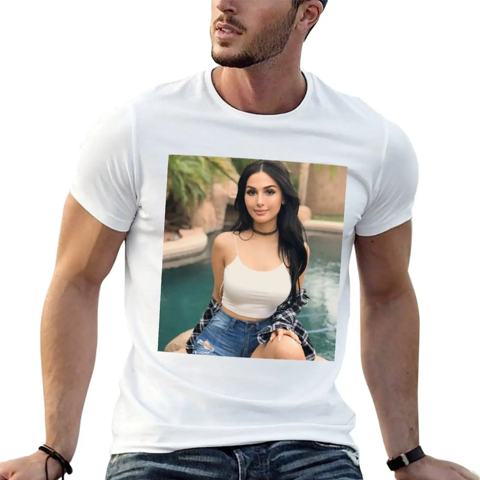 Фото Футболка SSSniperwolf, хлопковая футболка, 100% хлопок, мужские футболки высокого качества, люксовый бренд, мужские футболки с графическим рисунком №1