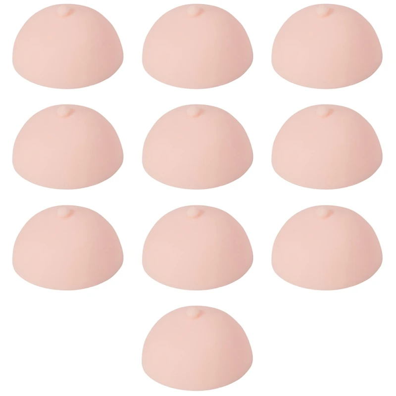 

10X 3D Tattoo Areola Practicing Skin Silicone Fake Breasts Chest Pleural Practice Mould For Beginners Permanent Makeup