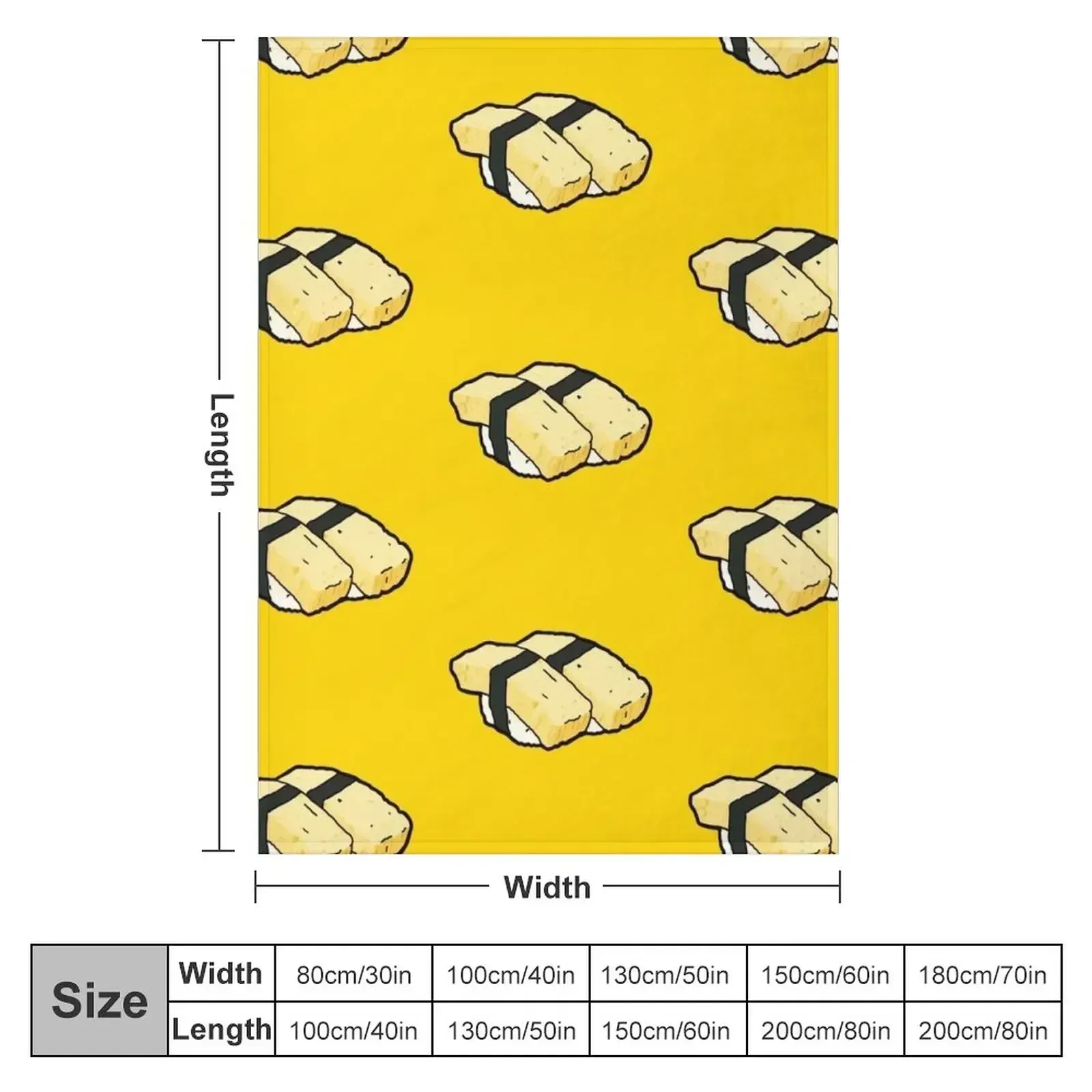 Узор Тамаго суши японское яйцо омлет еда одеяло утяжеленные полярные одеяла