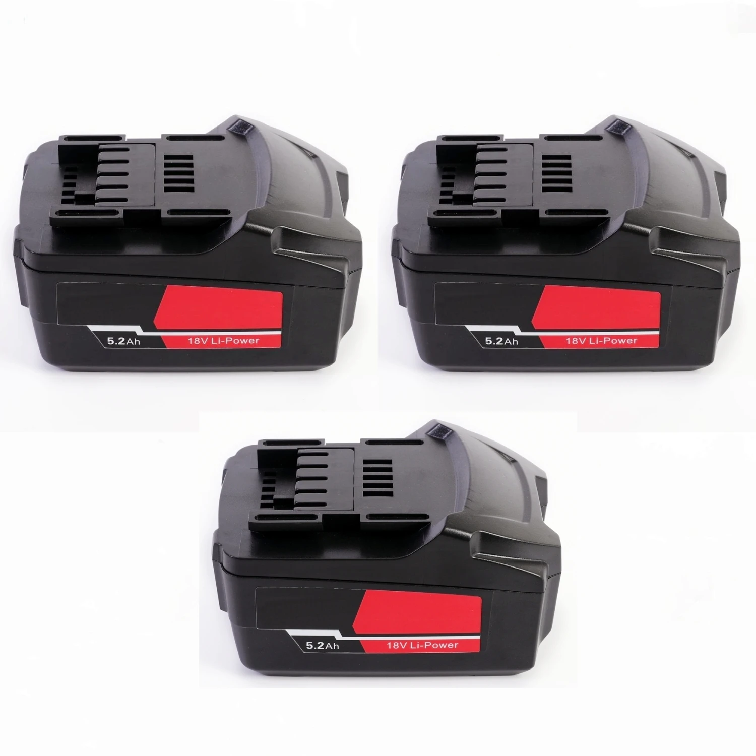 

3 Units 18V 5.2Ah Lithium-Ion Battery Akku for Metabo 18V Cordless Power Tools Drills Drivers Wrench for 625592000