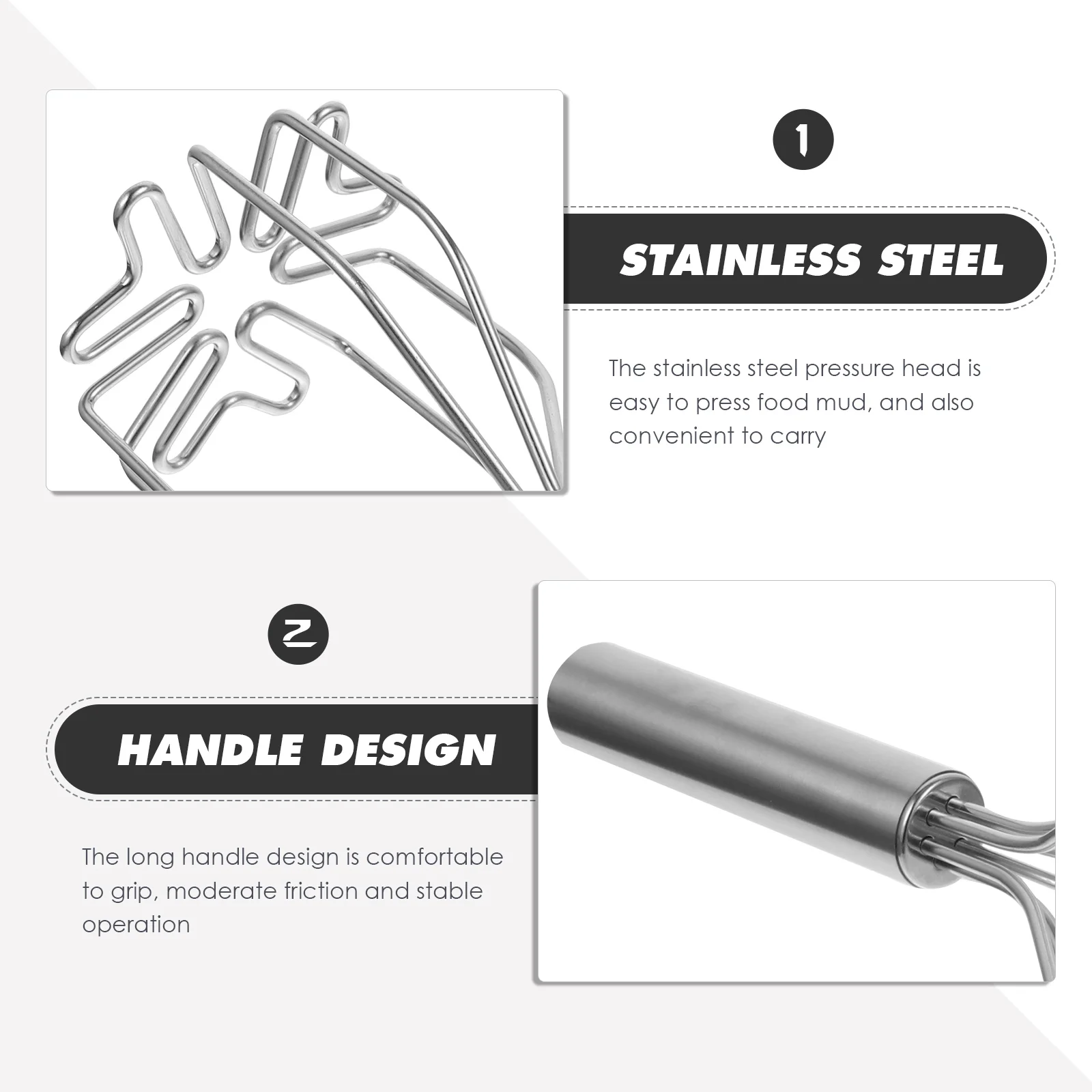 Инструмент Мясорубка для картофеля Детская мясорубка Stajnless Steel Smasher Нержавеющая