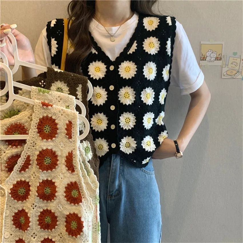 Женский винтажный жилет в стиле бохо этнический без рукавов с цветочной вышивкой