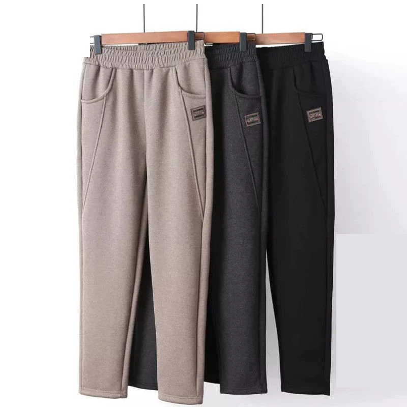 women's spring, autumn and winter style outer trousers, thickened middle-aged and elderly women's warm pants