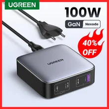 UGREEN 100W GaN Charger Desktop Laptop Fast Charger 4 in 1 Adapter For iPhone 15 14 13 12 Pro Max Phone Charger Xiaomi Samsung