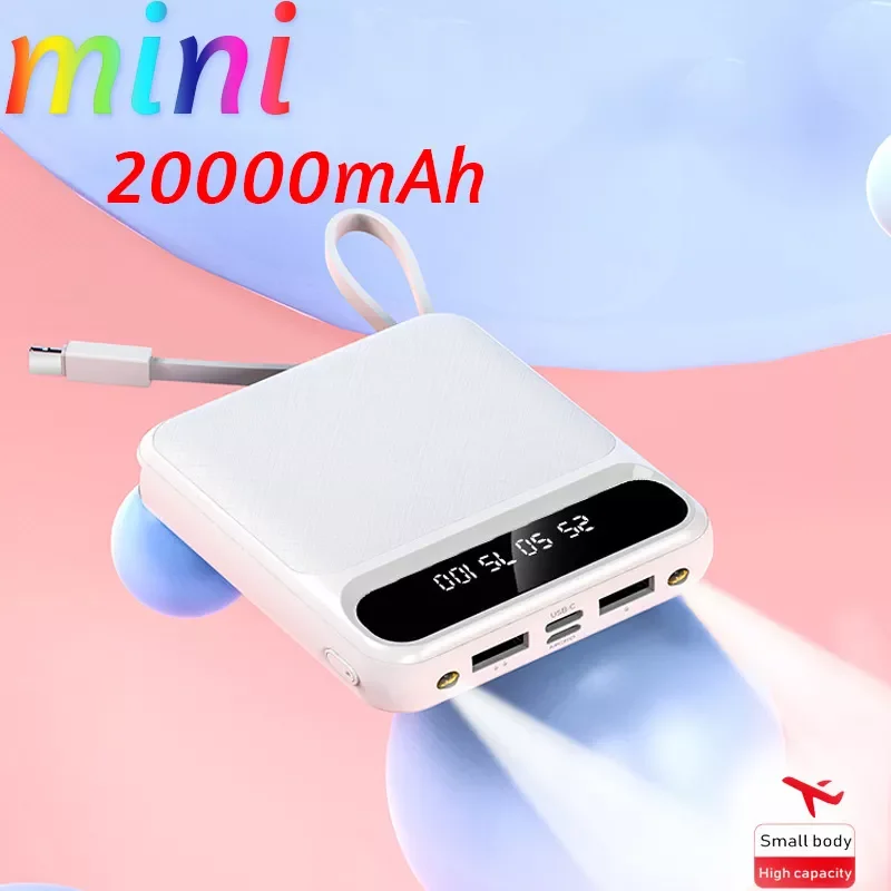 

NEW2023 20000mAh mini power bank with external battery and dual USB output power bank for iPhone Poverbank