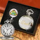 Кварцевые карманные часы The Greatest DAD, ожерелье, цепочка, часы, подарочный набор с кулоном Super DAD, цепочка, ювелирные изделия, часы, подарочные наборы, коробка