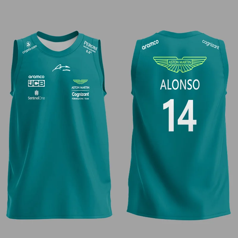 

2023 Aston Martin, Formula One, F1 Alone, Uniform Basketball Vest Underwaist, Motorcycle Riding Suit