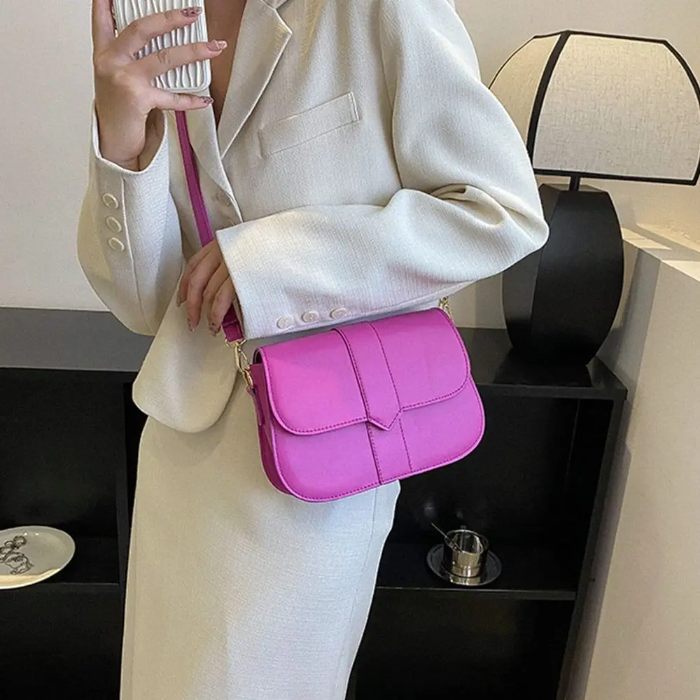 

Square Shoulder Bag Small Saddle Bag Leisure Handbag for Women