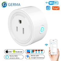germa us 10a smart wifi socket power plug tuya mobile app remote control works with alexa google home for smart life
