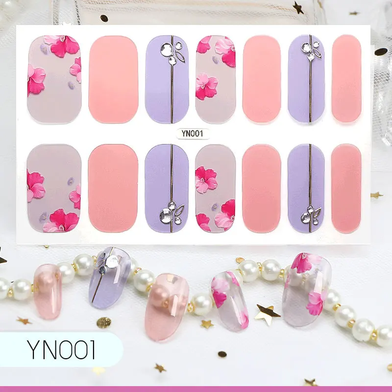 1 шт. 5D наклейка для ногтей с гравировкой дизайна цветов, самоклеящиеся фольги для декора домашнего маникюра со слайдером 3D.
