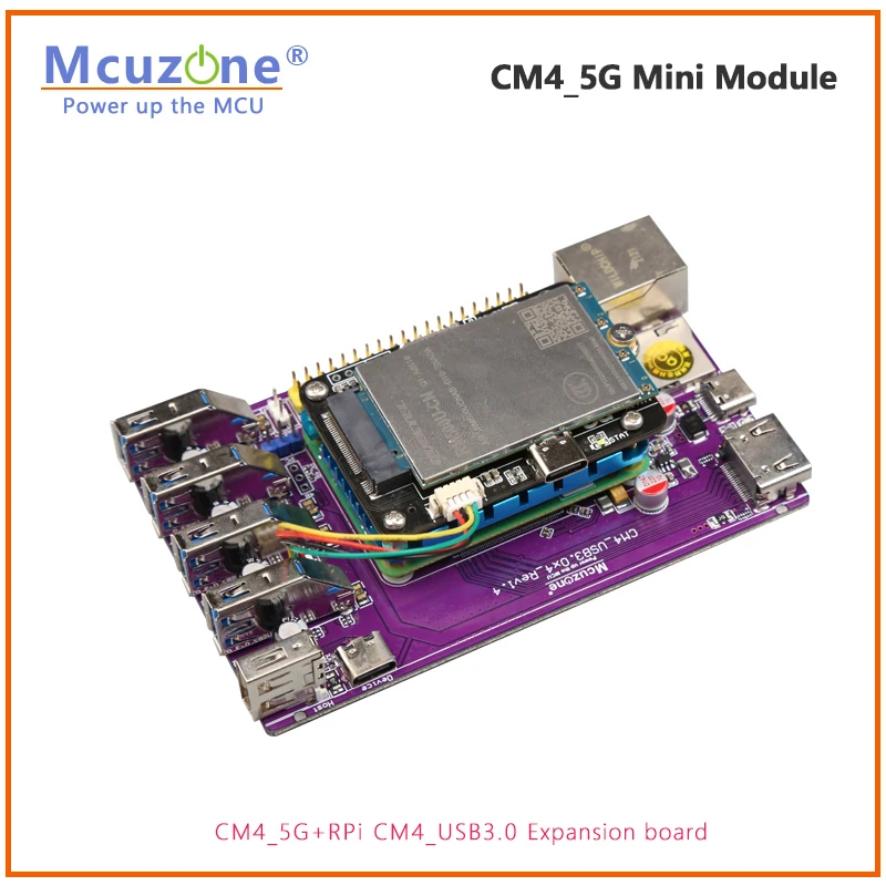 Фото Raspberry Pi cm4 _ 5G LTE мини-модуль openwrt ubuntu driver free FM150 RM500U RM500Q SSH RPi 4B eSIM №3