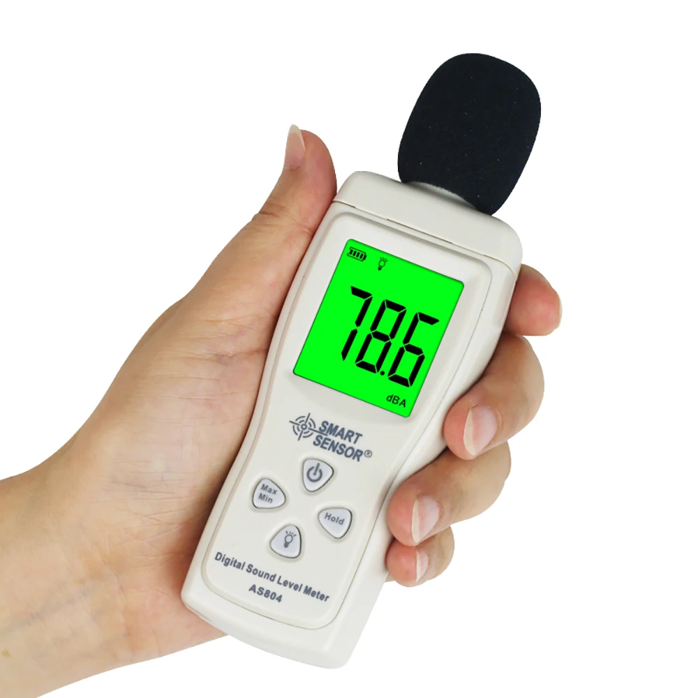 

Smart Sensor AS804 Digital Sound Level Meter Decibel 30d-130dB Diagnostic-tool Monitoring Tester Noise DB Detector Analyzer Tool