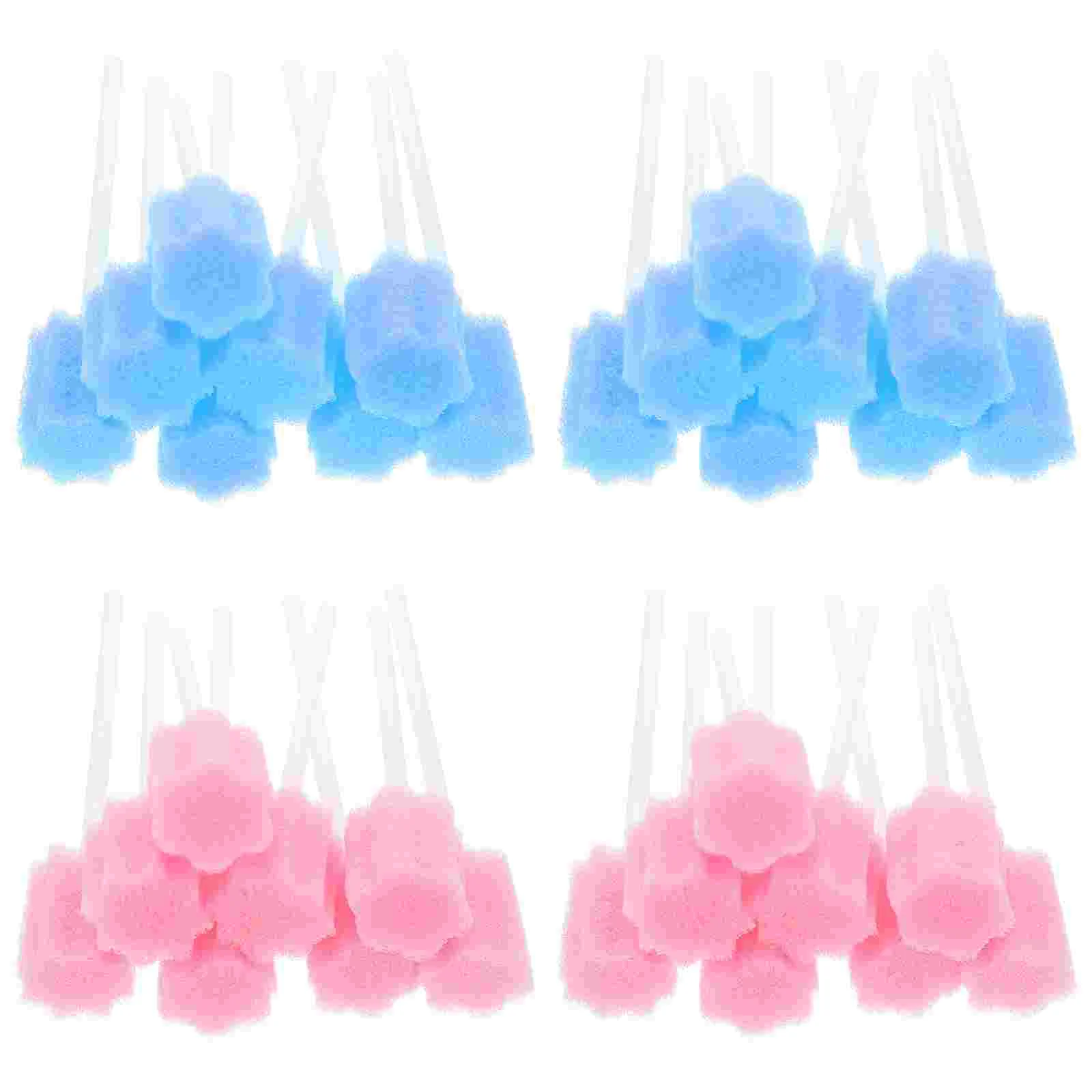 

50 Pcs Mouth Care Swab Bubble Cleanser Oral Care Sponge Products Sticks 11.5X1.8X1.8CM Swabss Using Plastic Baby