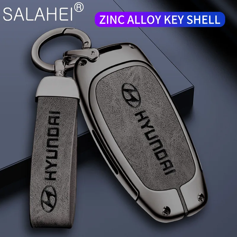 

Car Key Case Cover Holder Protector For Hyundai Tucson Prime Solaris Sonata Hybrid NEXO NX4 Santafe Dn8 2020 2021 2022 Accessory