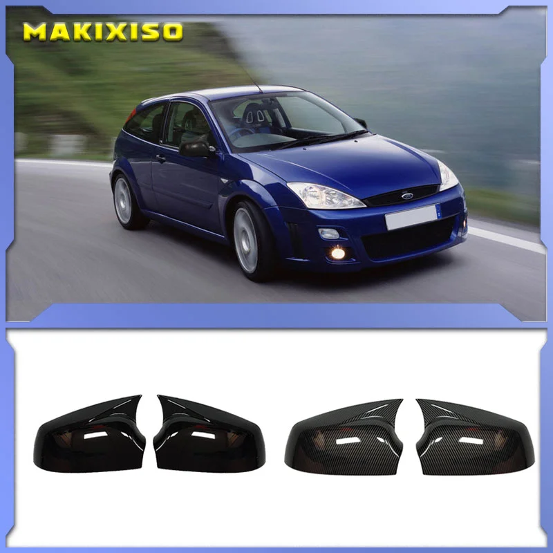 

Carbon Fiber Bright black Side Rearview Mirror Cover For Ford Focus 2002 car accessories
