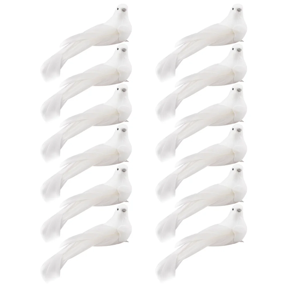 

Birdbirds Artificial Craft Feathered Fake Tree Mini Decor Party Easter Hanging Wedding Spring Miniature Figurine Wreath Clip