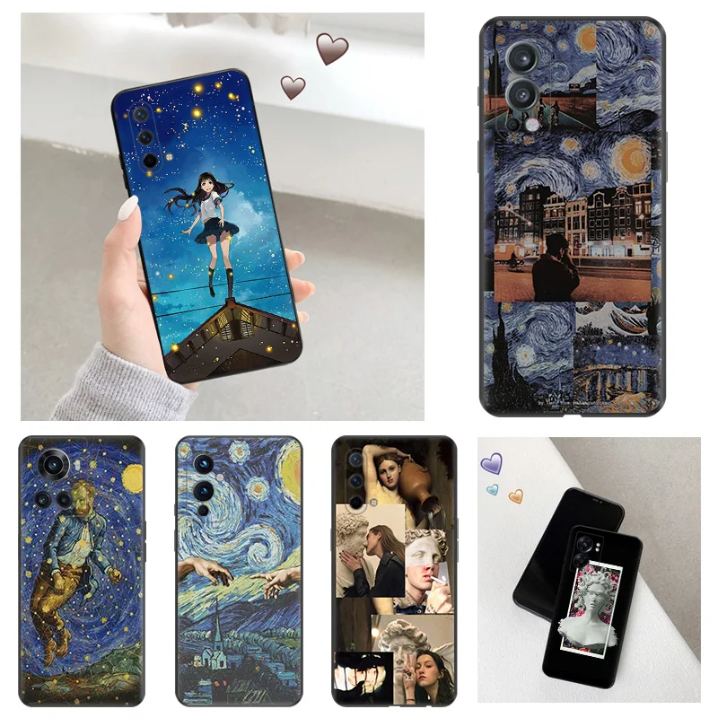

Силиконовые черные чехлы для телефона с изображением звездной ночи Ван Гога для OnePlus 10 Ace 9 8 Pro 11 R Nord ce 2 T 3 Lite N10 N20 N100 N200 N300, чехол