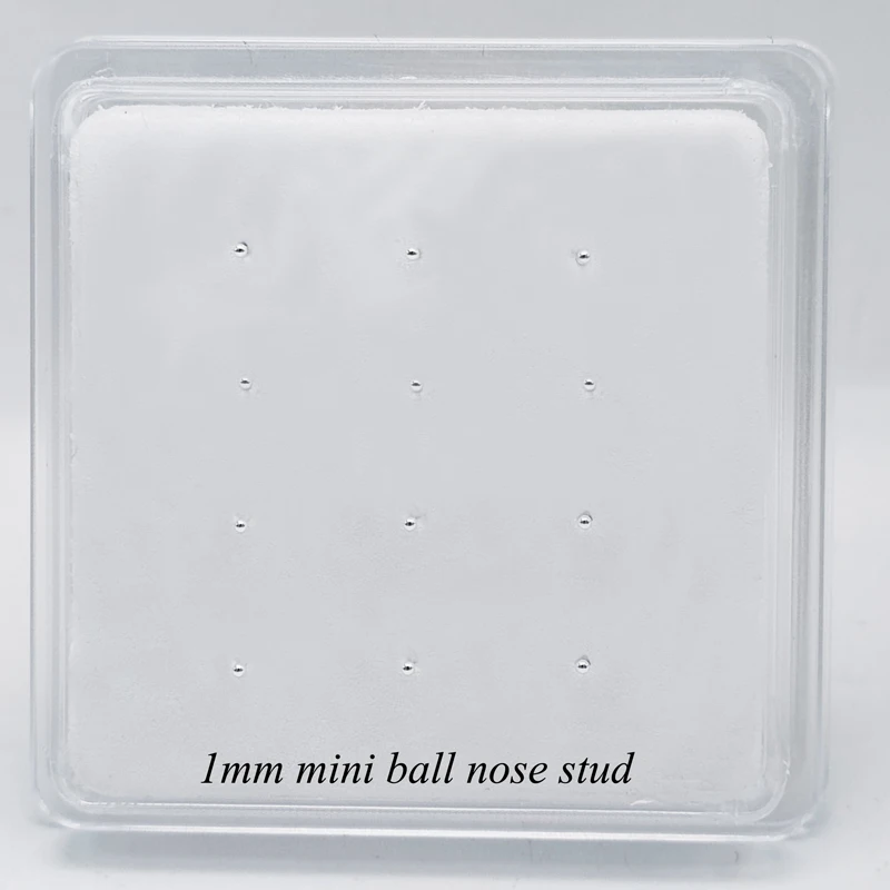 2022 New Mini Design 1mm Ball Nose Piercing 925 Sterling Silver Nose Studs Pins Bone Nariz Piercing Nez jewelry 12pcs/pack