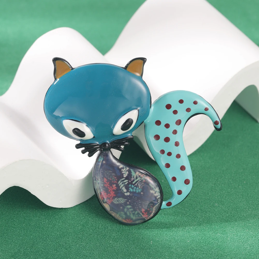 Женские эмалированные Броши D &amp Rui с лисой милым мультяшным рисунком для женщин