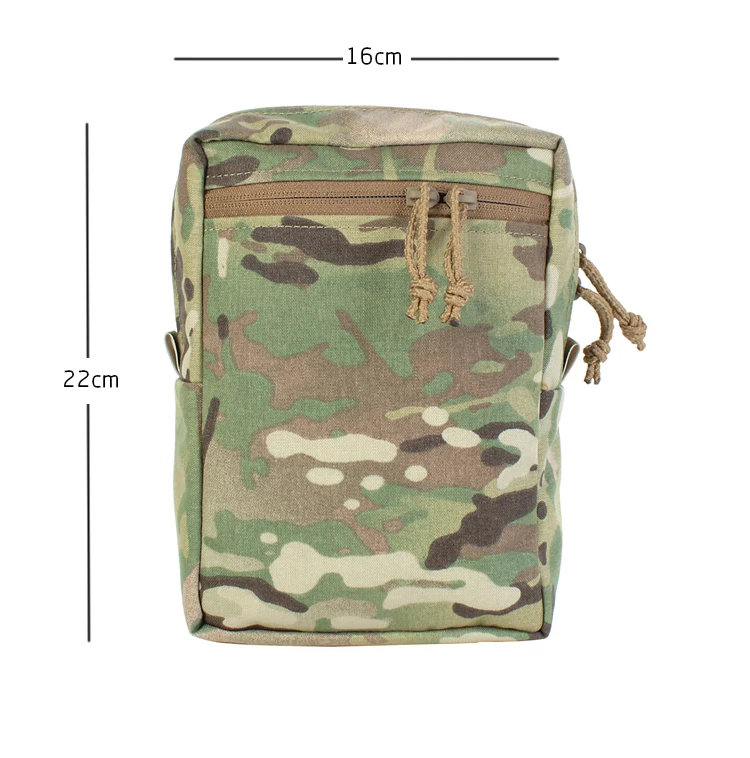 SS GP Longitudinal Zipper Sundry Bag MOLLE Vertical Bag Lv119 Back Plate Tactical Outdoor Camouflage