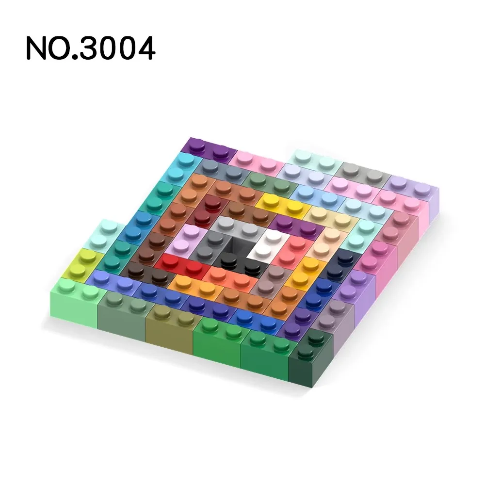 50 шт. детали MOC 3004 кирпич 1x2 совместимые кирпичи DIY сборные строительные блоки